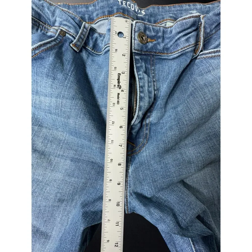 Tecovas Womens Jeans Sz 33 High Rise Tapered Western Cowboy Medium Wash - Picture 4 of 8